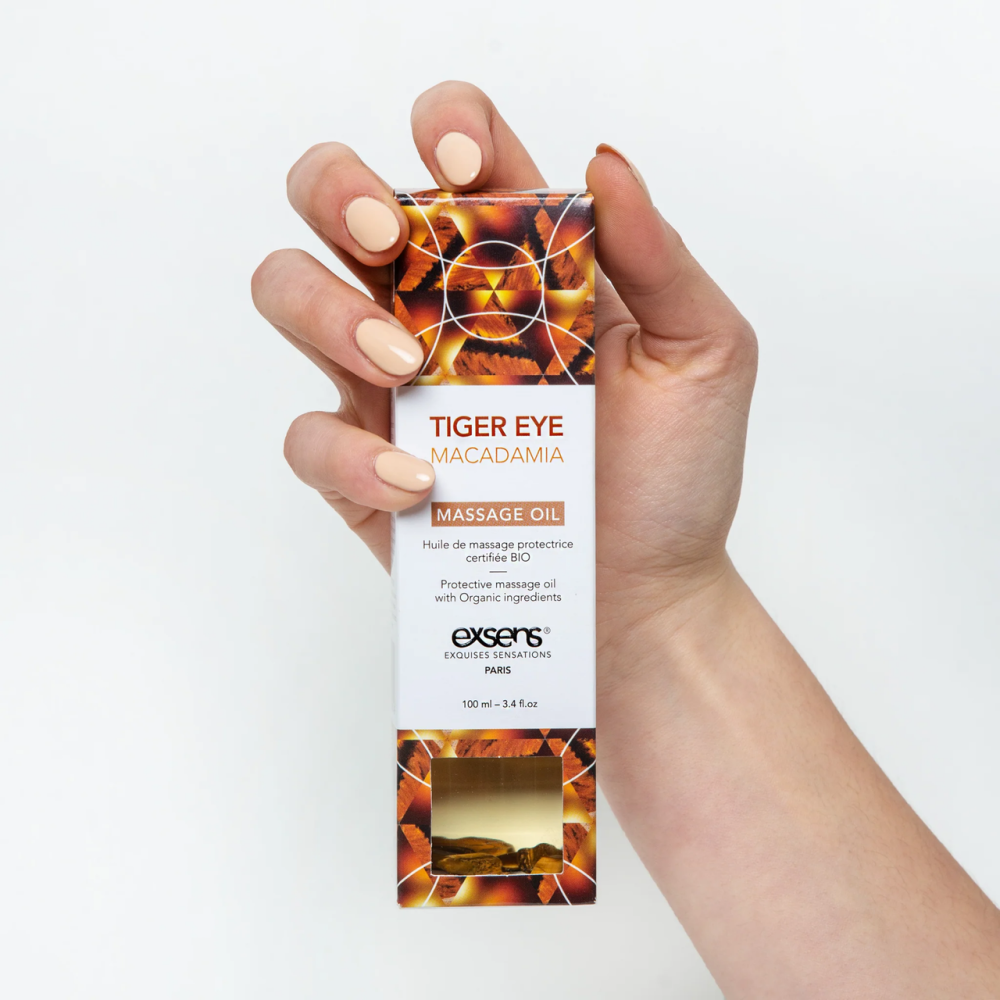 Массажное масло EXSENS Tiger Eye Macadamia (защита с тигровым глазом) 100мл, натуральное Sex Aura Киев - изображение 3