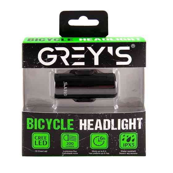Фонарик на велосипед Grey's LED 1xCree XP-G 200lm 700mAh microUSB Львов