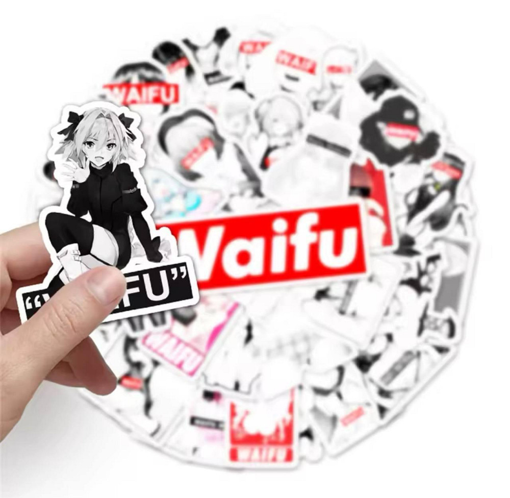 Наклейки Waifu Аниме Водонепроницаемые эстетические Аниме наклейки 18+ ((Аниме Хентай) Набор 50 штук. Киев - изображение 5