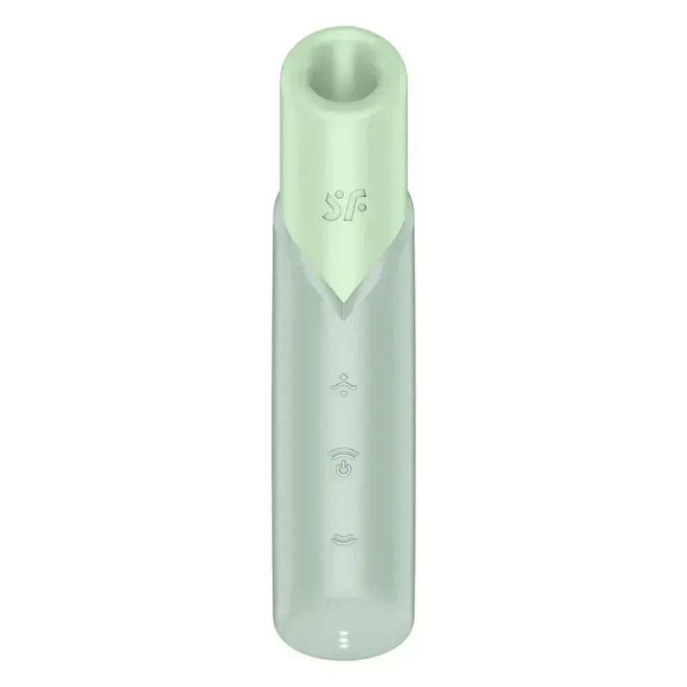 Вакуумний стимулятор Satisfyer Naughty Kiss для клітора, зелений, 12 × 2,7 см Sex Aura Київ - фото 2