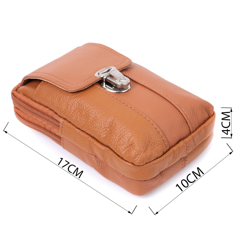 Чоловіча сумка на пояс на два відділення з натуральної шкіри Vintage 22737 Рудий Київ - фото 10