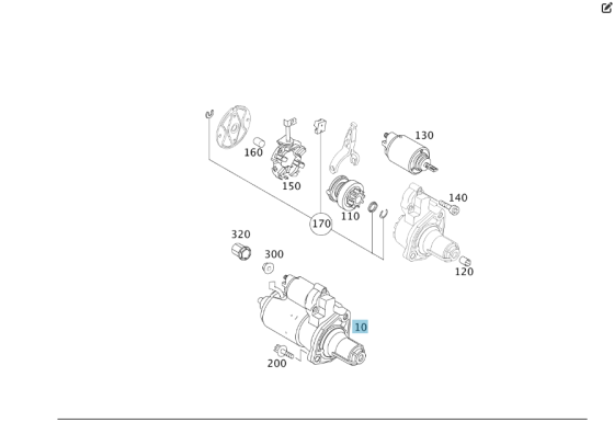Mercedes-Benz  A0051517401 Стартер A-class W169 B-class W245 A-class C169 Одеса