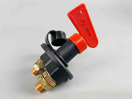 Вимикач маси універсальний, механічний 12/24 В (червона мідь) 80A. М10 — мідний болт Мукачево