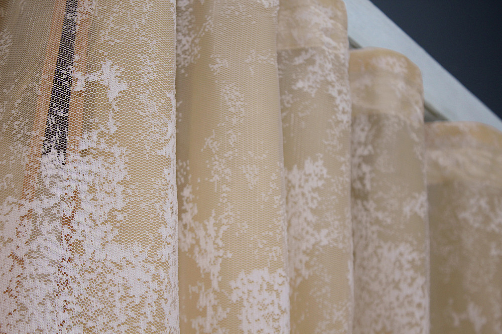 Кухонный комплект VR-Textil № 085к шторки с ламбрекеном золотистый с белым 280х170 см (52-0828) Киев - изображение 5