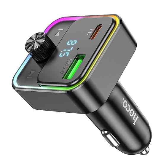 Автомобильное зарядное устройство с FM-модулятором HOCO E81 Fantasy PD30W+QC3.0 car BT FM transmitter Black Одесса