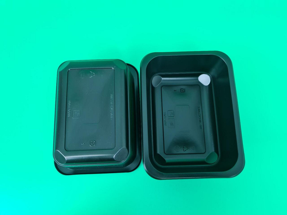 Ланч бокс T-1 187/137/63 черный PP PL (50 шт) Харьков - изображение 4