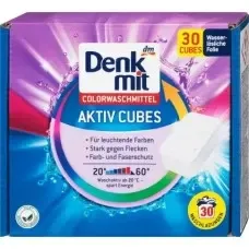 Таблетки для прання кольорових речей Denkmit, 30 шт (Німеччина) Denkmit Colorwaschmittel Cubes, 30 W Львів - фото 1