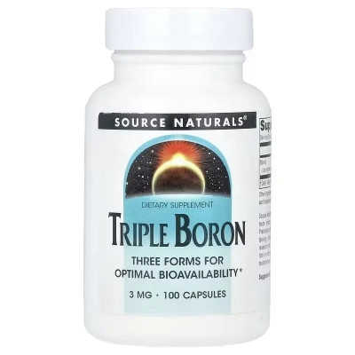 Минералы Source Naturals Бор тройной, 3 мг, Triple Boron, 100 капсул (SNS-01913) Винница - изображение 1