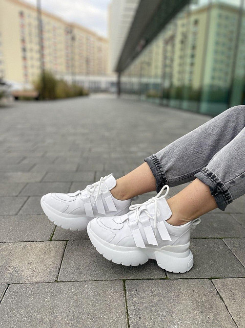 Кроссовки женские M.KRAFT белые натуральная кожа низкий ход 36р.37р.38р. (5280) Коломия - фото 7