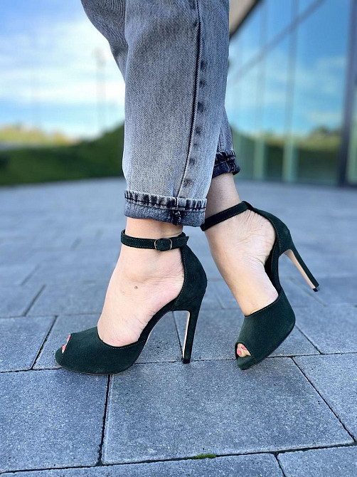 Nivelle Босоніжки жіночі NIVELLE 1794/10503-10512 темно-зелені (літо, замша натуральна) (3673) Коломия - фото 9