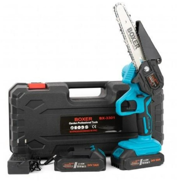 Акумуляторна мініпила BX-3301 6" 24В: потужна, компактна, 2 АКБ, кейс — для саду та дров Одеса - фото 7