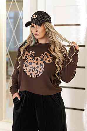 Трикотажний світшот жіночий "Sticker" | Батал Київ