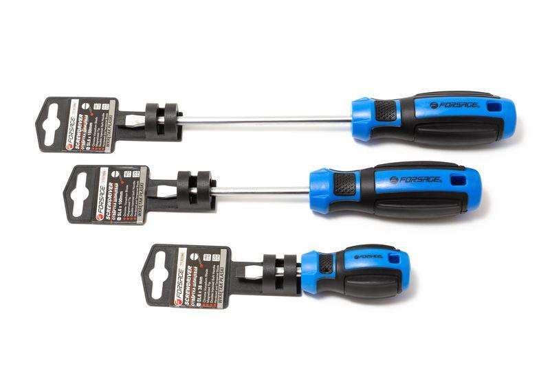 Отвертка шлицевая магнитная SL6х38мм, на пластиковом держателе Forsage F-7130386 Одесса - изображение 2