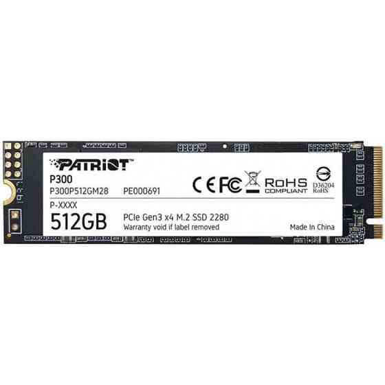 Накопичувач SSD 512GB Patriot P300 M.2 2280 PCIe 3.0 x4 NVMe TLC (P300P512GM28) M.2 2280 Харків