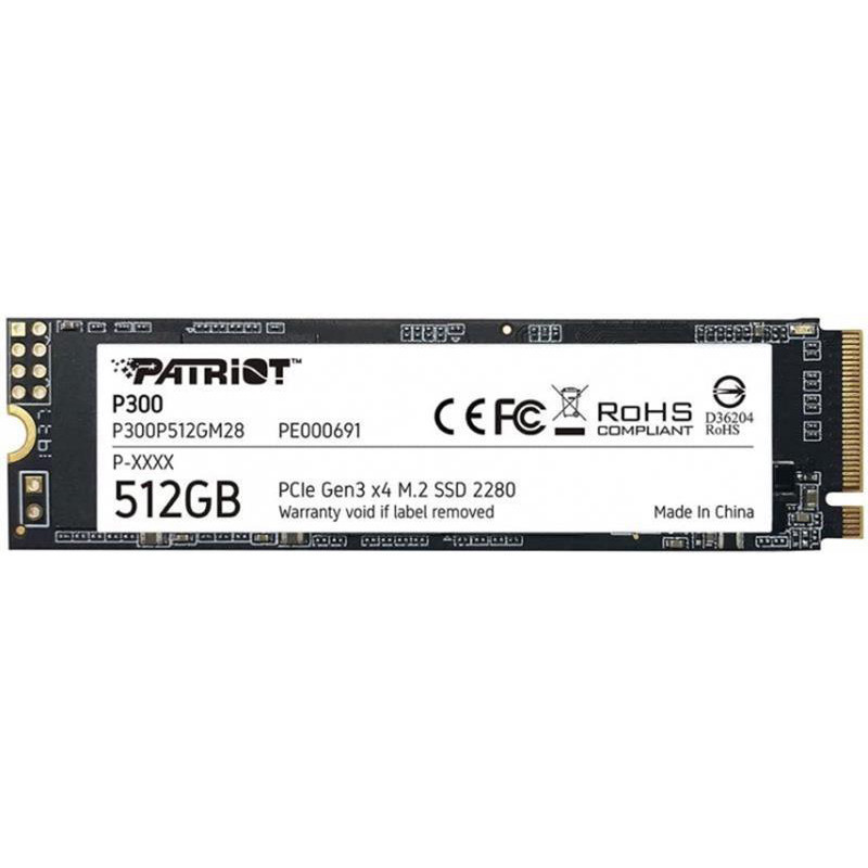 Накопичувач SSD 512GB Patriot P300 M.2 2280 PCIe 3.0 x4 NVMe TLC (P300P512GM28) M.2 2280 Харків - фото 1