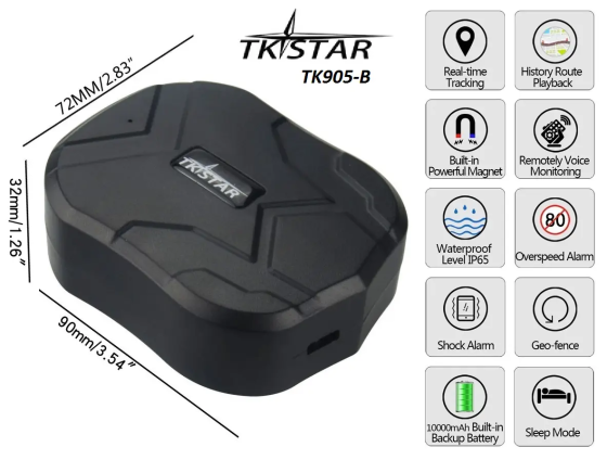 Автономный автомобильный GPS трекер TKStar TK-905B (big) 10000мАч на 180 дней + магнит Киев