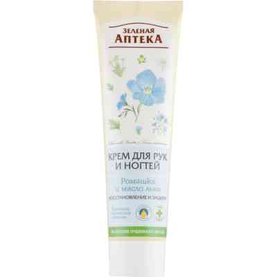Крем для рук Зелена Аптека Ромашка и масло льна 100 мл (4823015905810) Винница