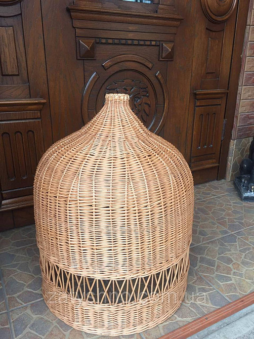 Люстра плетена із візерунком | із лози люстра плетена | плетена люстра під розмір Київ - фото 5