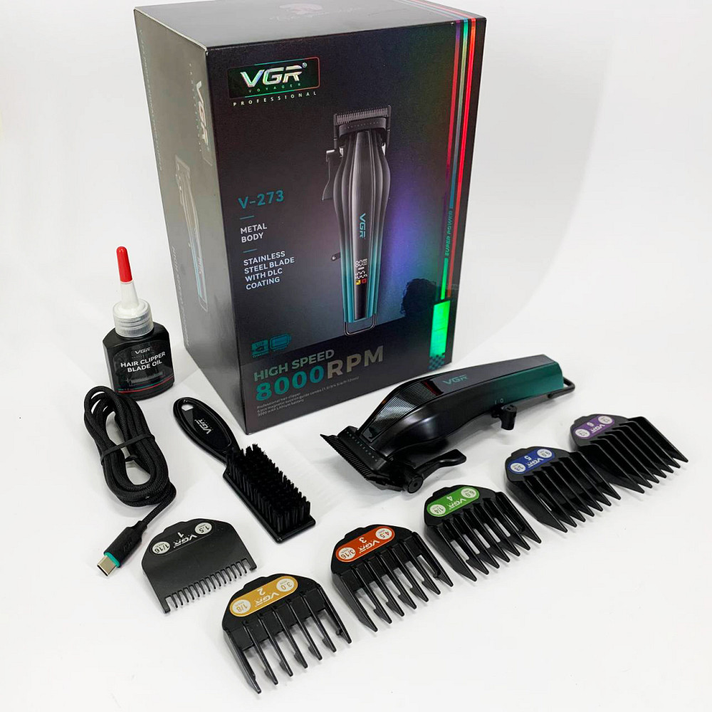 Професійний бездротовий тример VGR V-273, Набір для стрижки з зарядкою, Електромашинка для волосся NA-87 Івано-Франківськ - фото 2