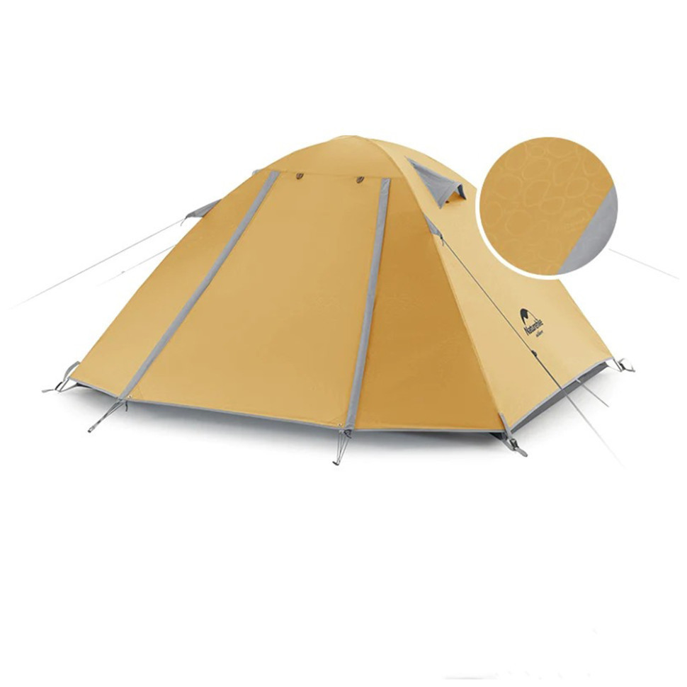 Палатка двухместная Naturehike P-Series NH18Z022-P 210T/65D, жёлтая Киев - изображение 1