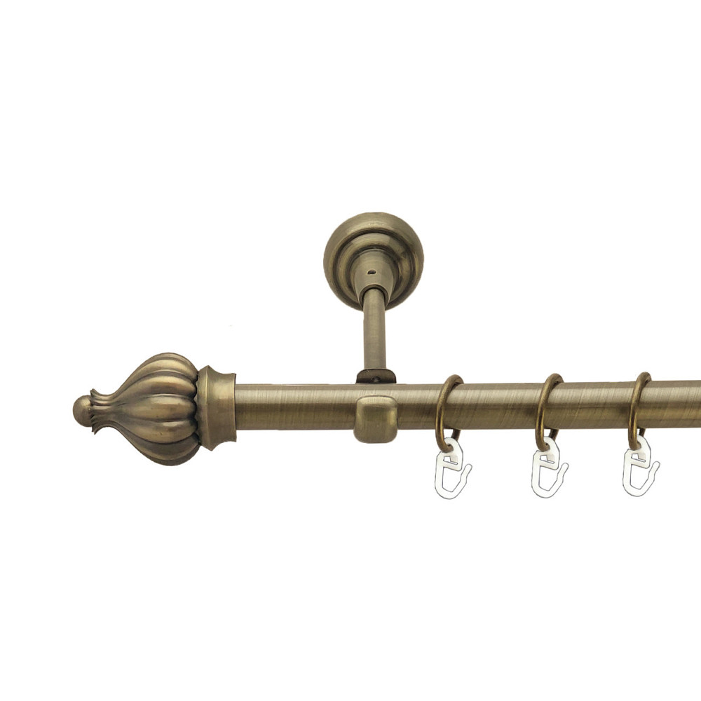 Карниз Orvit Таджа металевий однорядний відкритий Антик 19 мм 300 см (00-00013291) Львов - изображение 1