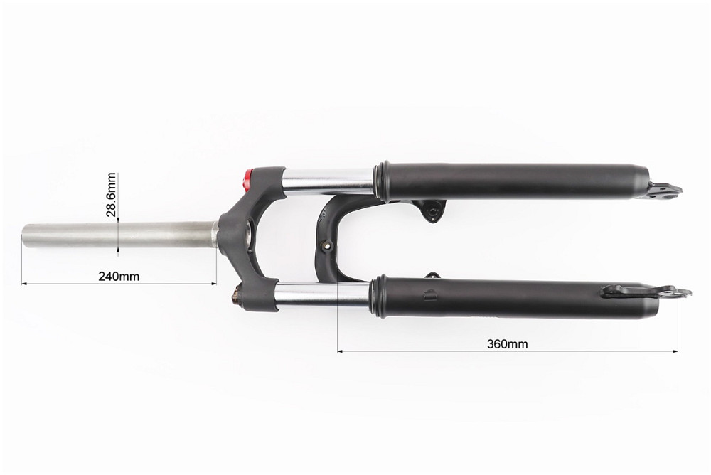 Вилка 26 "амортизаційна, без різьби 1-1/8" (28,6мм), шток 240мм, з ходом 80мм, V/Disk-brake, M Lockout, чорна ES-246- MLO Київ - фото 4