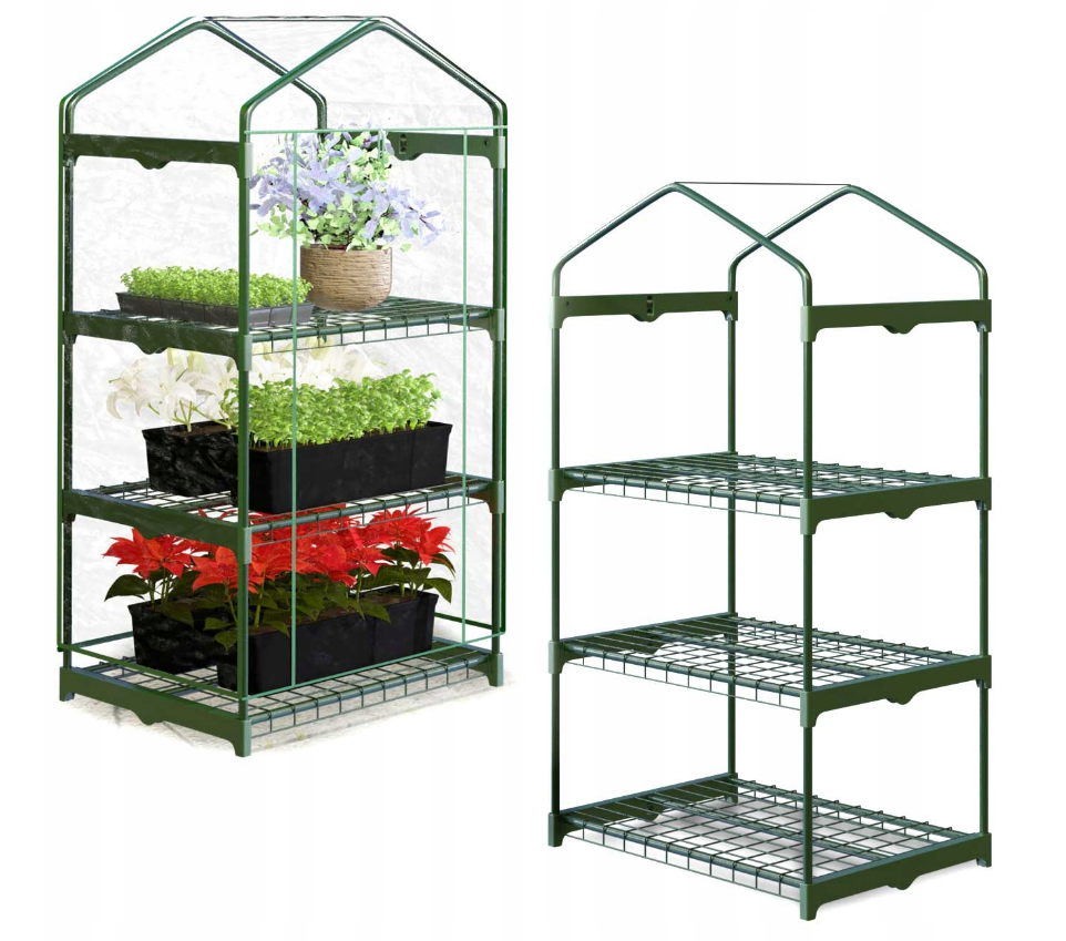 Стеллаж теплица парник Plonos Зеленая 125х69х49 см (4921) Киев - изображение 5