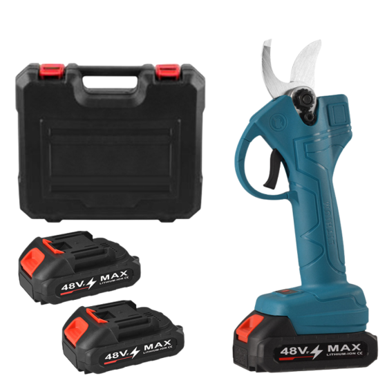 Аккумуляторный секатор садовый + 2 АКБ 48V / Электросекатор / Аккумуляторные садовые ножницы Киев