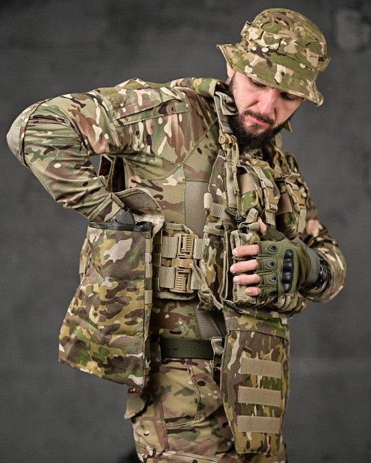 Плитоноска 4 быстрых сброса  Cordura мультикам ВТ7929 Одесса - изображение 7