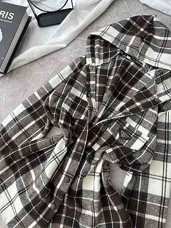 Жіноча повсякденна сорочка в клітинку з капюшоном турецький кашемір Шоколад, 48/52 Одеса