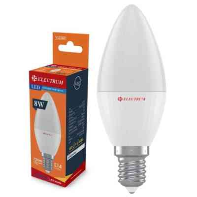 Лампочка Electrum С37 8W PA LC-32 E14 4000K PERFECT (A-LC-1429) Вінниця