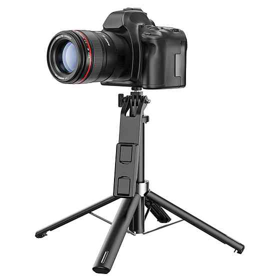 Селфі-монопод HOCO K21 Stream aluminum alloy live broadcast holder Black (6942007609975 ) Київ