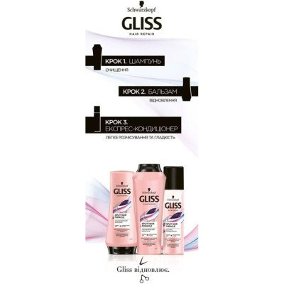 Кондиционер для волос Gliss Split Ends Miracle Express-Repair Conditioner 200 мл (9000101287233) Винница - изображение 5