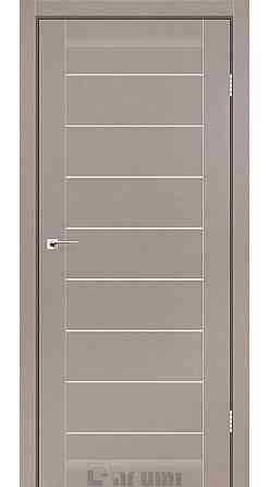 Двери межкомнатные Даруми Леона серый краст стекло сатин Киев
