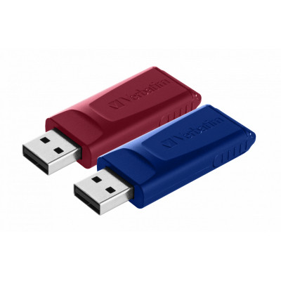 USB флеш накопитель Verbatim 2x32GB Store'n'Go Slider Red/Blue USB 2.0 (49327) Винница - изображение 5