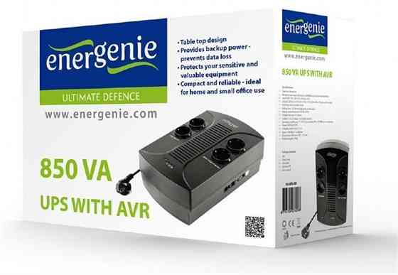 ДБЖ EnerGenie EG-UPS-002 850VA, Line Int., AVR, 4xSchuko, USB Чорний Харків