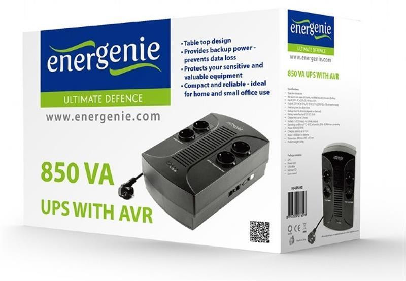ДБЖ EnerGenie EG-UPS-002 850VA, Line Int., AVR, 4xSchuko, USB Чорний Харків - фото 5