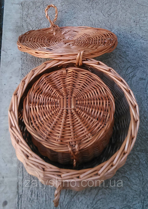 Набор шкатулок плетеных от производителя Киев - изображение 2