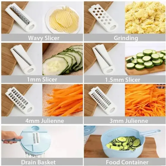 Мультислайсер овощерезка кухонная ручная 10 в 1 NK001 Коломия