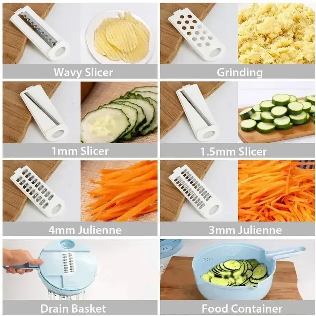 Мультислайсер овощерезка кухонная ручная 10 в 1 NK001 Коломия - фото 4