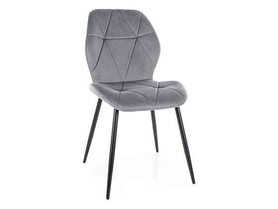 Стілець RICK VELVET чорний каркас/сірий BL.14 Київ