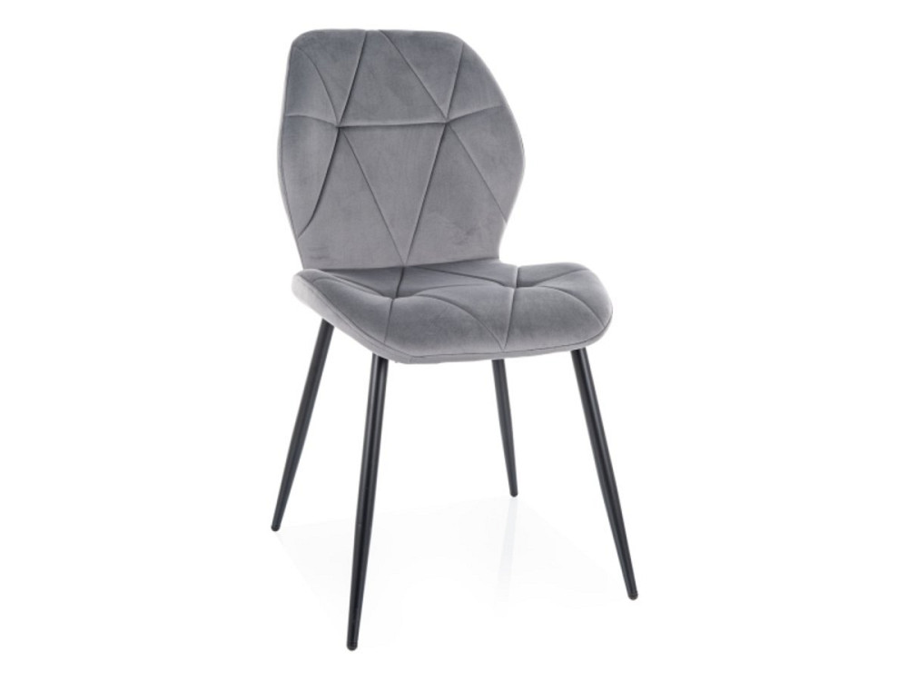 Стілець RICK VELVET чорний каркас/сірий BL.14 Київ - фото 1