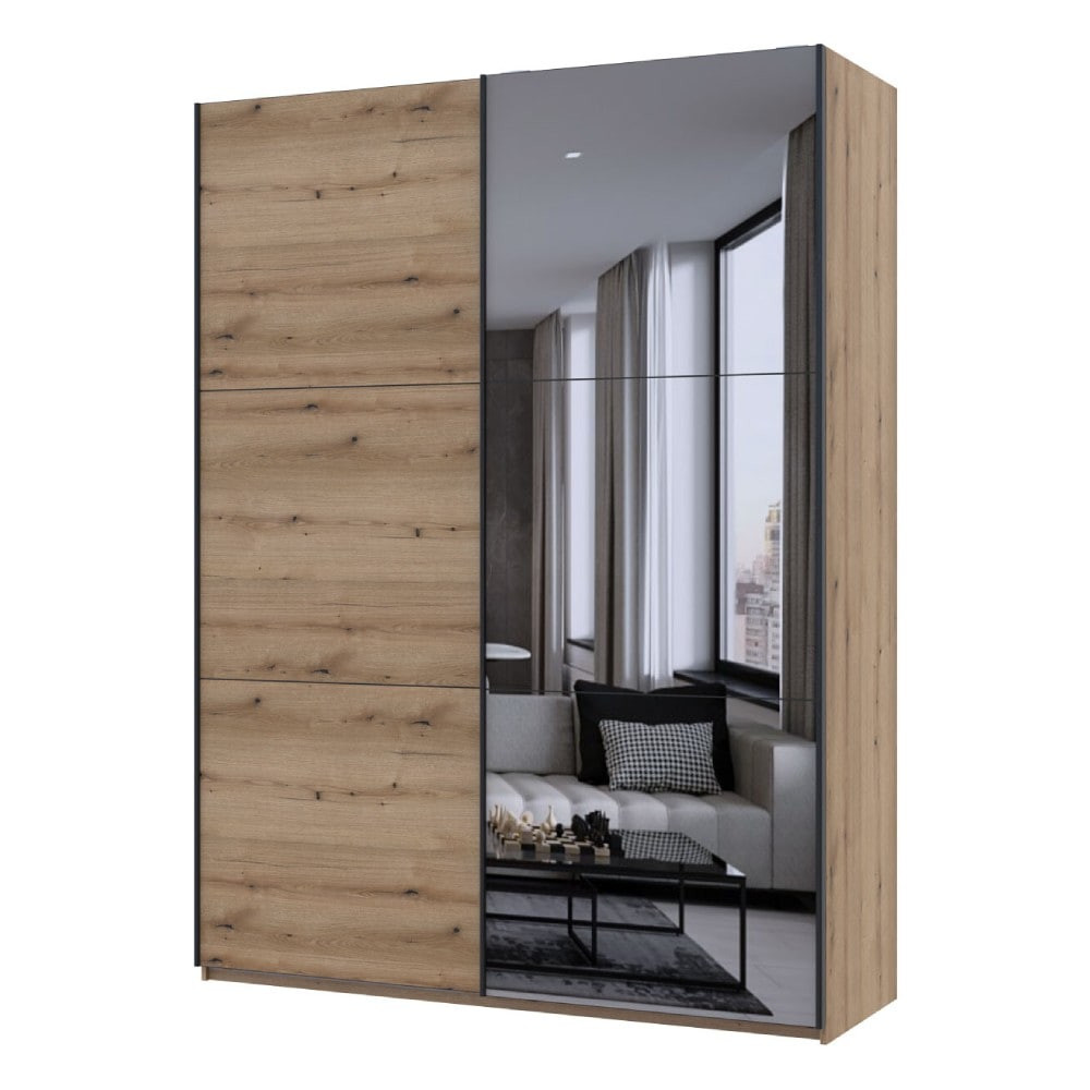 Шафа купе Doros G-Caiser Дуб Евок 1 ДСП / 1 зеркало 180х60х240 (DRS-011578) Дніпро - фото 1