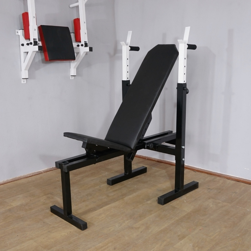 Скамья для жима со стойками Стойки, скамьи для жима и приседаний регулируемая складная Киев - изображение 1