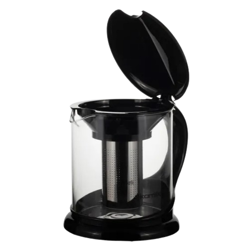 Заварник 1500мл зі з'ємним ситечком скло/нержавіюча сталь 0781L KAMILLE Житомир - изображение 2