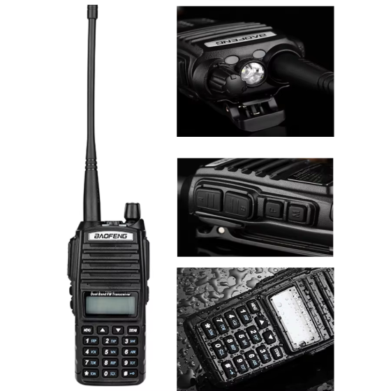 Рація портативна Baofeng UV-82 8 W (радіус 10 км) Чорний Київ