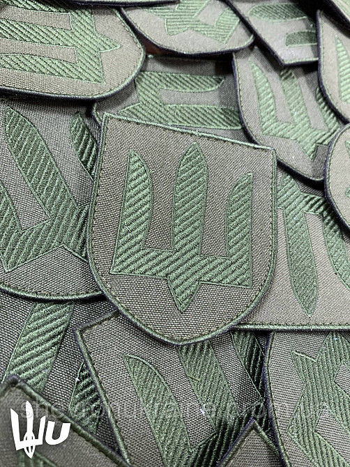 Шеврон Сухопутные войска олива (Форма щит. На липучке) Размер 8x7см Киев - изображение 3