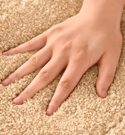 Килимок для ванної кімнати і душа килимок для ніг в душову, мікрофібра, атиковзкий овальний 50х80 см, бежевий Кам'янець-Подільський