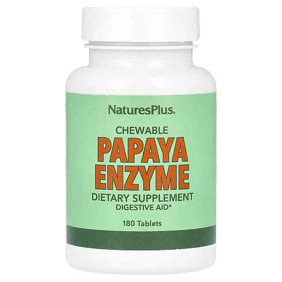 Ферменты папайи Nature's Plus Chewable Papaya Enzyme Supplement 180 Tablets Луцк