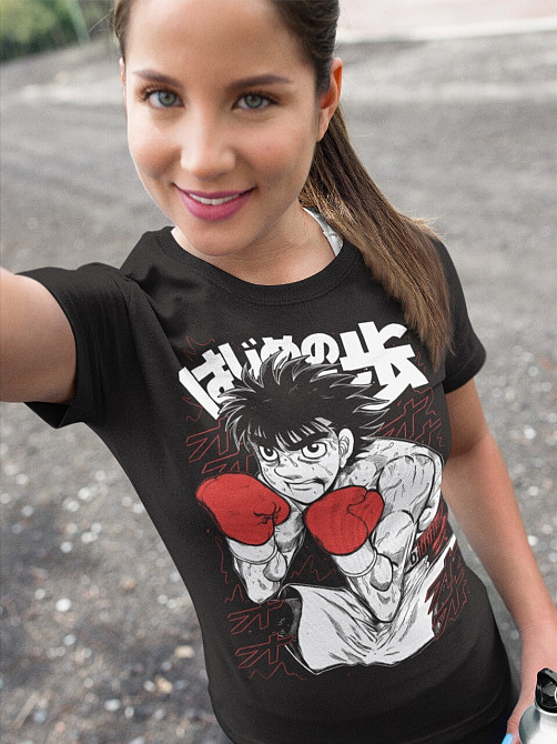 Футболка аниме Хаджиме Но Іппо Камогава оверсайз (S/M/L) Черний AnimeJ0561 Днепр - изображение 2